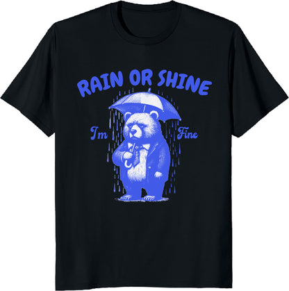 Rainy Dog T-Shirt - Cute Puppy in the Rain, Aesthetic Dog Lover Tee, Cozy Pet Graphic, Gift for Dog Owners