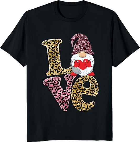 Love Valentine Gnomes Hearts T-Shirt Gnome Valentines Day Unisex Tee