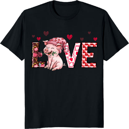 Valentine Pig Love Unisex Tee