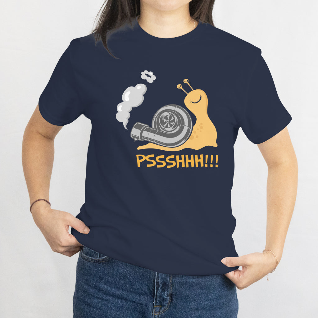 Snail Funny Turbo Boost Racing Unisex Tee - Pshhh Speedster Shirt