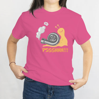 Snail Funny Turbo Boost Racing Unisex Tee - Pshhh Speedster Shirt