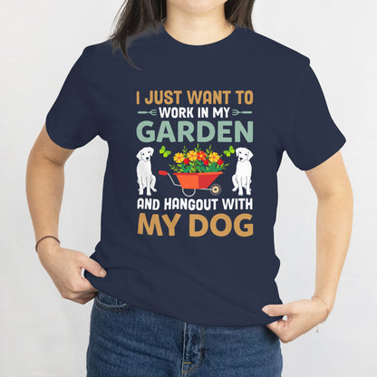 Gardening & Dog Lover Unisex Tee – Garden Pet Gift for Plant Enthusiasts