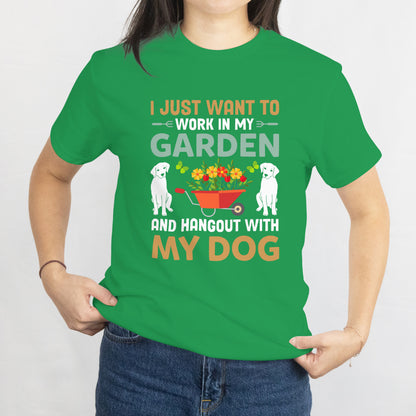 Gardening & Dog Lover Unisex Tee – Garden Pet Gift for Plant Enthusiasts