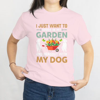 Gardening & Dog Lover Unisex Tee – Garden Pet Gift for Plant Enthusiasts