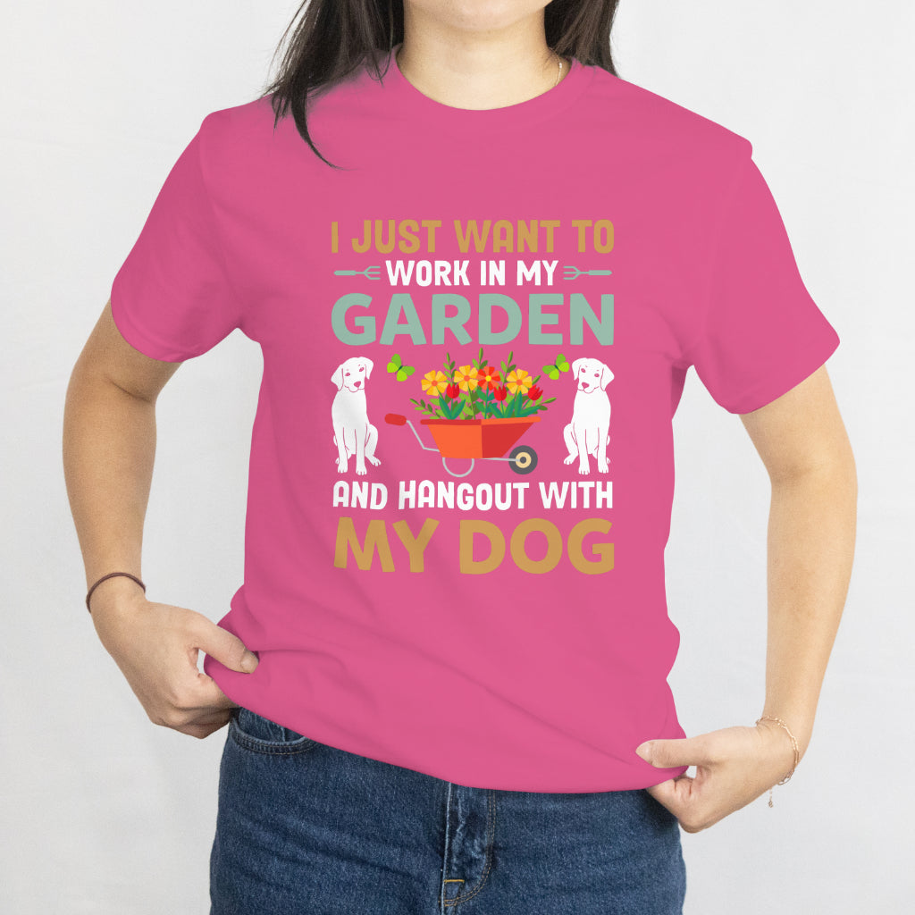 Gardening & Dog Lover Unisex Tee – Garden Pet Gift for Plant Enthusiasts