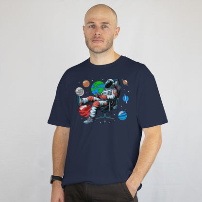 Gaming Chair Astronaut T-Shirt – Space Gamer Funny Sci-Fi Tee – Retro Gaming Lover Gift – Printed in USA