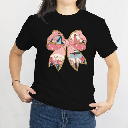 Easter Coquette Bow Unisex Tee – Jesus Christian Aesthetic Shirt