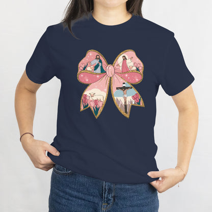 Easter Coquette Bow Unisex Tee – Jesus Christian Aesthetic Shirt