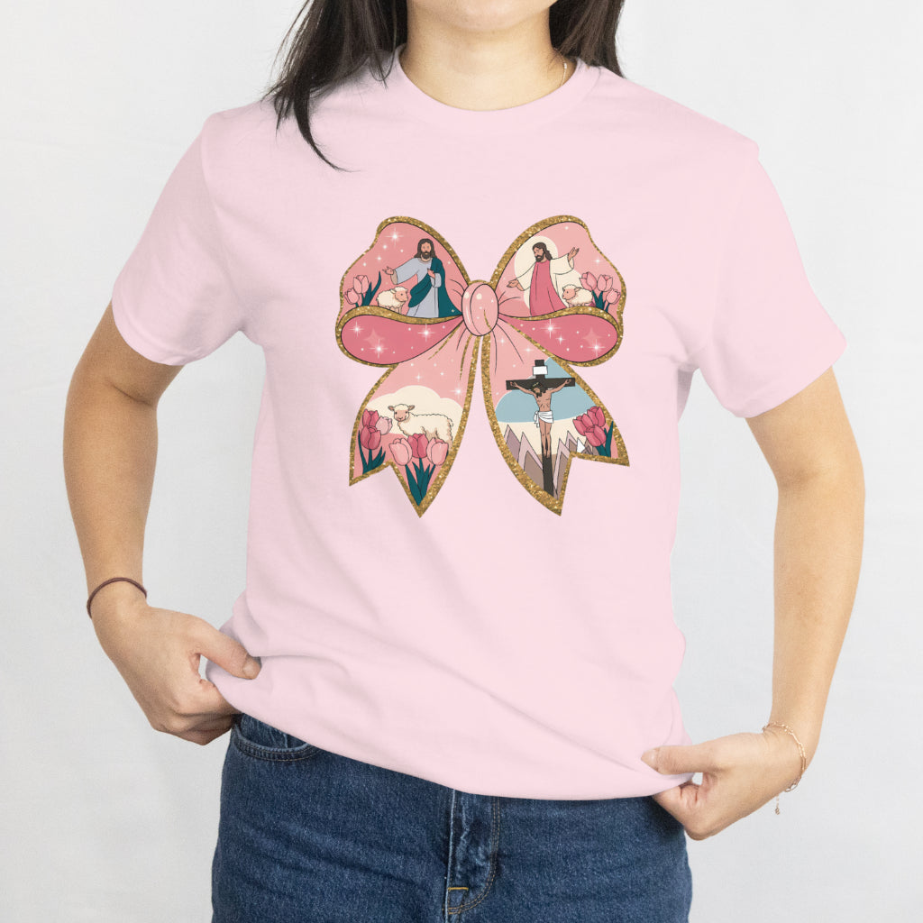 Easter Coquette Bow Unisex Tee – Jesus Christian Aesthetic Shirt