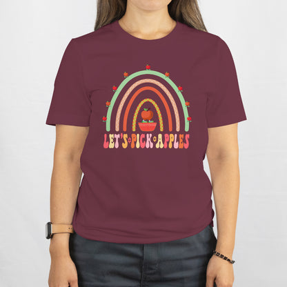 Let’s Pick Apples Shirt - Cute Fall Harvest Tee - Autumn Apple Orchard Unisex Tee