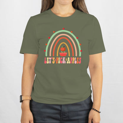 Let’s Pick Apples Shirt - Cute Fall Harvest Tee - Autumn Apple Orchard Unisex Tee