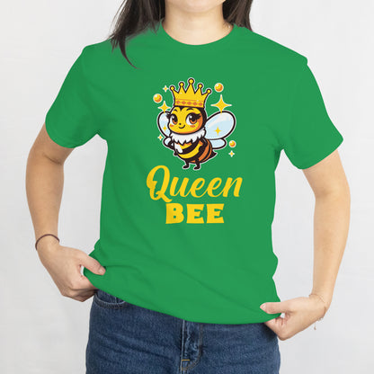 Queen Bee Unisex Tee - Crown Honeybee Mom Wife Daughter Gift T-Shirt