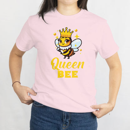 Queen Bee Unisex Tee - Crown Honeybee Mom Wife Daughter Gift T-Shirt