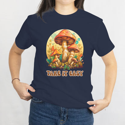 Mushroom Guardian in the Wild Unisex Tee - Take It Easy Nature Shirt