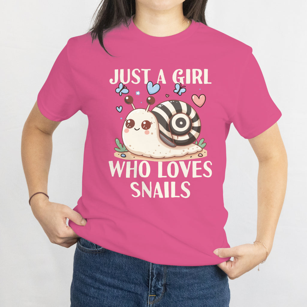 Just a Girl Who Loves Snails Unisex Tee - Cute Snail Lover Shirt