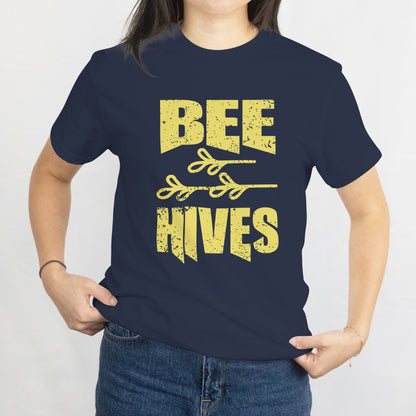 Be Hives Unisex Tee - Cute Bee & Honeycomb Beekeeping T-Shirt