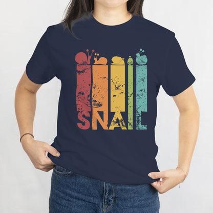 Retro Snail Funny Vintage Graphic Tee - Cool Snail Design Shirt