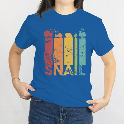 Retro Snail Funny Vintage Graphic Tee - Cool Snail Design Shirt