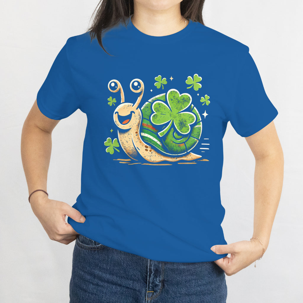 St. Patrick's Snail Delight Unisex Tee - Cute Shamrock Snail Design Shirt