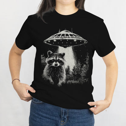 Space Raccoon Funny Sarcastic Unisex Tee - Cute Trash Panda Astronaut Shirt