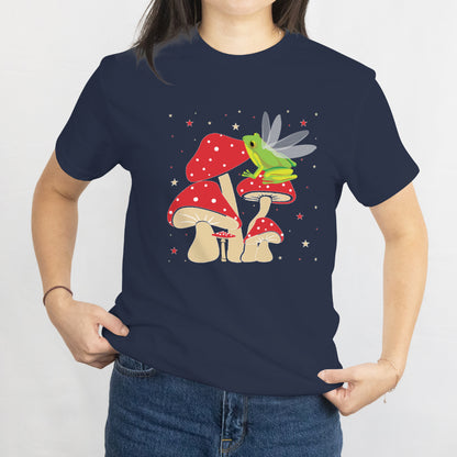 Fairy Frog Unisex Tee - Mushroom Goblincore Aesthetic T-Shirt