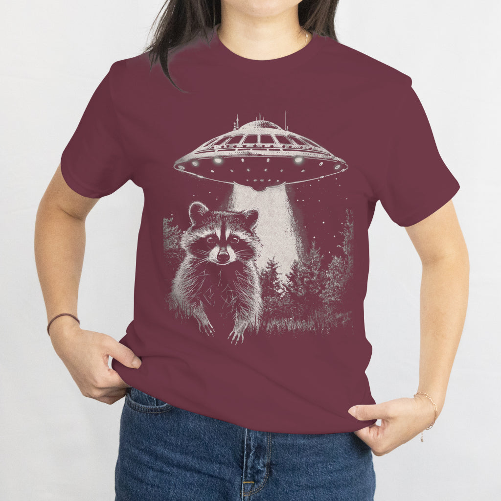 Space Raccoon Funny Sarcastic Unisex Tee - Cute Trash Panda Astronaut Shirt