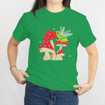 Fairy Frog Unisex Tee - Mushroom Goblincore Aesthetic T-Shirt