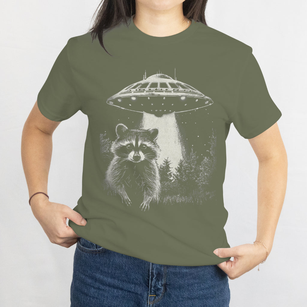 Space Raccoon Funny Sarcastic Unisex Tee - Cute Trash Panda Astronaut Shirt