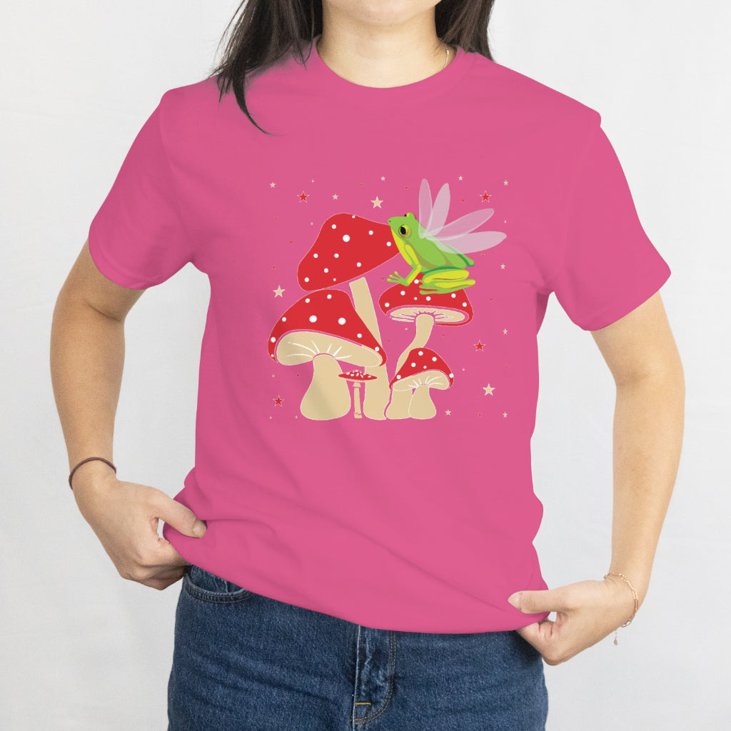 Fairy Frog Unisex Tee - Mushroom Goblincore Aesthetic T-Shirt