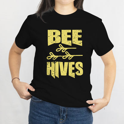 Be Hives Unisex Tee - Cute Bee & Honeycomb Beekeeping T-Shirt