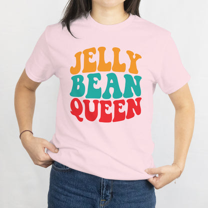 Jelly Bean Queen T-Shirt - Cute Easter Candy Lover Tee, Spring Sweet Treat Shirt, Printed in USA