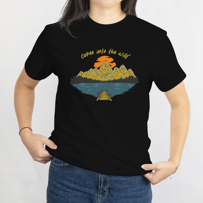 Wanderlust Adventure Lake T-Shirt - Outdoor Hiking Tee, Nature Explorer Shirt, Camping Travel Gift, Printed in USA