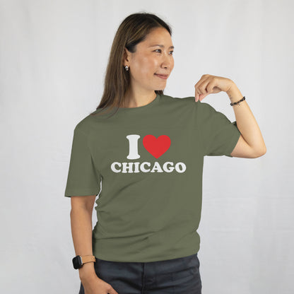 I Love Chicago Unisex Tee - Printed in USA