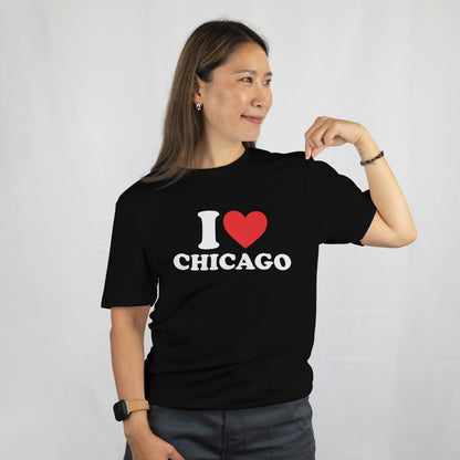 I Love Chicago Unisex Tee - Printed in USA