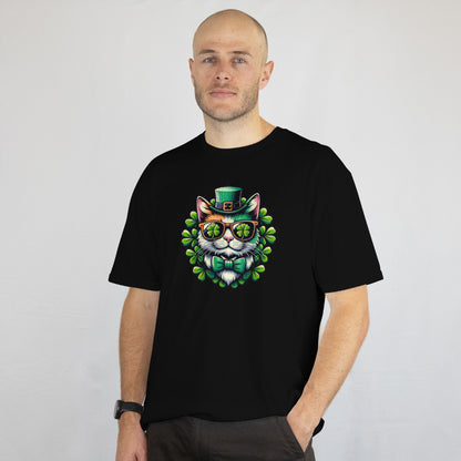 St. Patrick's Day Cat Unisex Tee – Irish Clover Lucky Cat Shirt