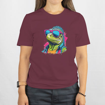 Funny Iguana Lizard Shirt - Cool Reptile Lover - Unique Lizard Illustration Unisex Tee