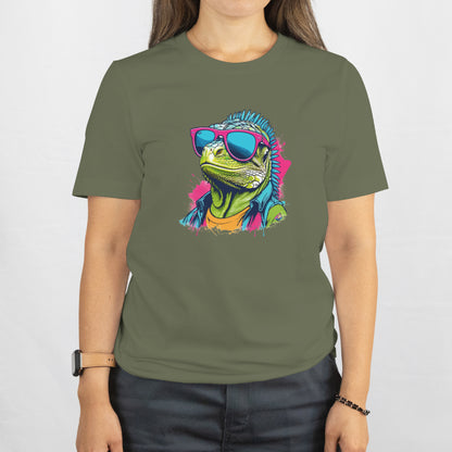 Funny Iguana Lizard Shirt - Cool Reptile Lover - Unique Lizard Illustration Unisex Tee