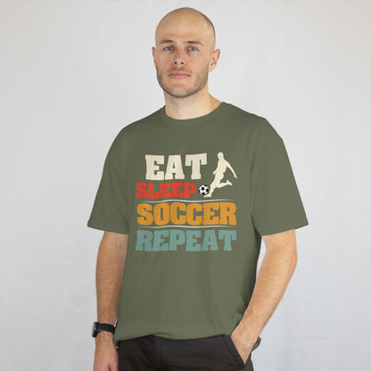 Eat Sleep Soccer Repeat Shirt - Funny Soccer Lover Tee - Soccer Player Gift - Sports Fan T-Shirt - Unisex Tee