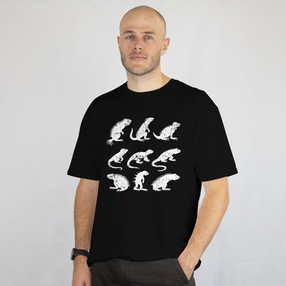 Types of Lizards Shirt - Reptile Herpetology Tee - Cool Lizard Species Graphic Unisex Tee