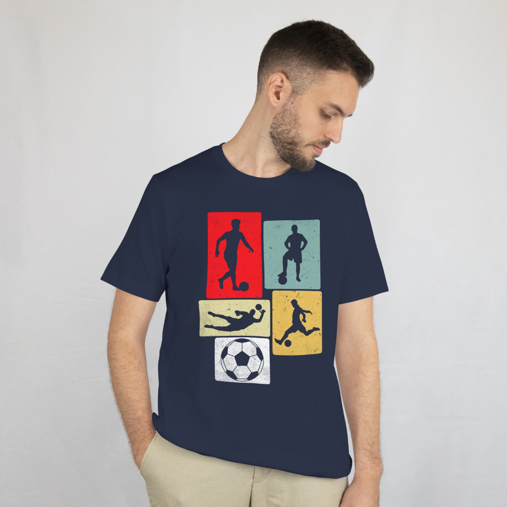 Vintage Soccer Silhouette Shirt - Retro Soccer Player Tee - Classic Sports Fan Gift - Soccer Lover T-Shirt - Unisex Tee