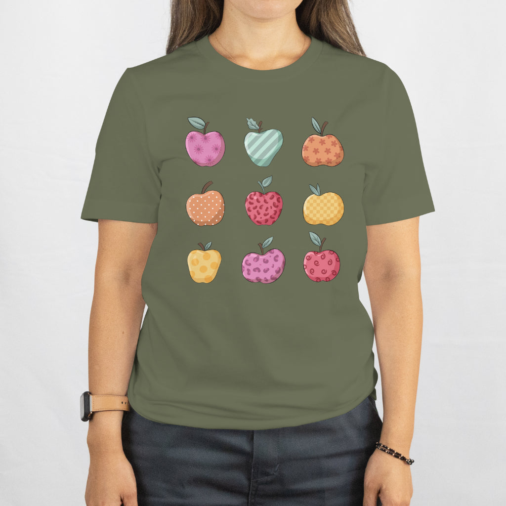 Teacher Apple Shirt - Cute Back to School Tee - Fun Gift for Educators Unisex Tee