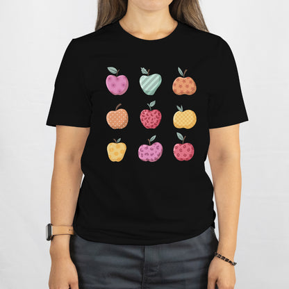 Teacher Apple Shirt - Cute Back to School Tee - Fun Gift for Educators Unisex Tee