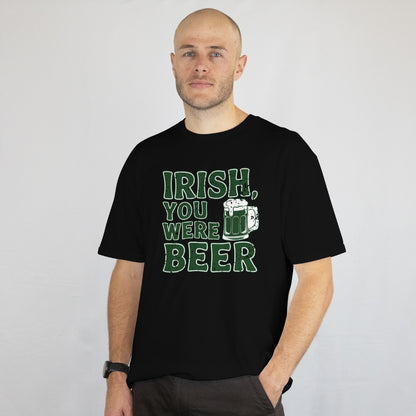 Irish You Were Beer T-Shirt – Funny St. Patrick’s Day Drinking Shirt – Shamrock Beer Lover Unisex Tee – Printed in USA