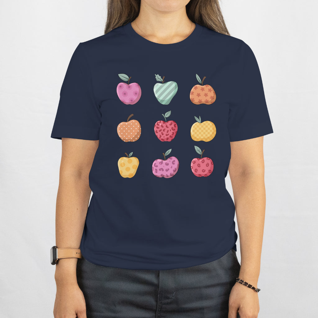 Teacher Apple Shirt - Cute Back to School Tee - Fun Gift for Educators Unisex Tee