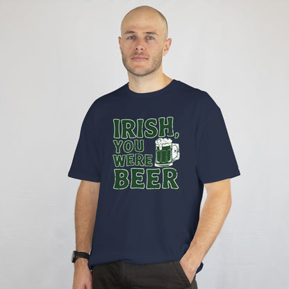 Irish You Were Beer T-Shirt – Funny St. Patrick’s Day Drinking Shirt – Shamrock Beer Lover Unisex Tee – Printed in USA