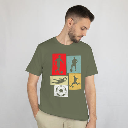 Vintage Soccer Silhouette Shirt - Retro Soccer Player Tee - Classic Sports Fan Gift - Soccer Lover T-Shirt - Unisex Tee