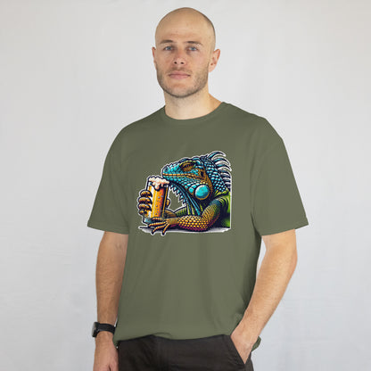 Funny Iguana Beer Shirt - Cool Reptile Drinking Tee - Lizard Lover Unisex Tee