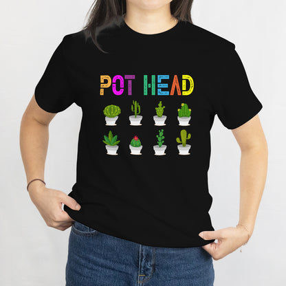 Pot Head Succulent Unisex Tee – Funny Plant Lover & Gardener Gift