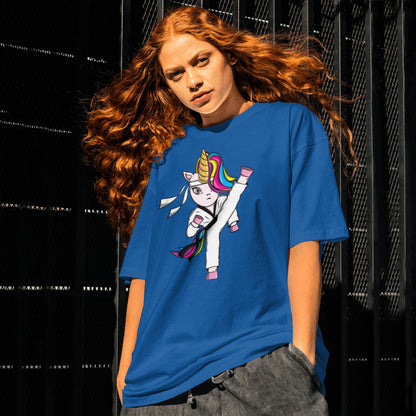 Cute but Dangerous Karate Taekwondo Unicorn Karate Girl T-Shirt