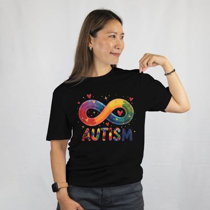 Autism Awareness T-Shirt – Rainbow Infinity Symbol Neurodiversity Tee